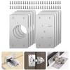 Kitchen Cupboard Door Hinge Mounting Plate With Holes Household Tools Cabinet Hinge Repair Plate Kit Flat Fixing Brace Brackets