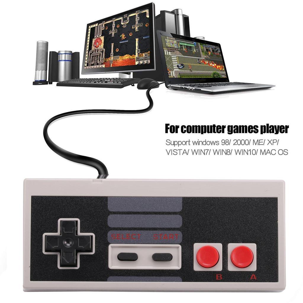 In-Stock Red & White Mini Wired Controller for NES Console