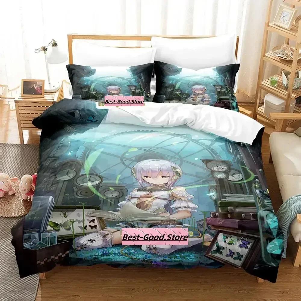 

New Atelier Sophie Beding Set Carton Anime thre-piece set Adult People Kid Bedrom with Soft Fabric Duvetcover Sets quen beding set 120*200cm Single