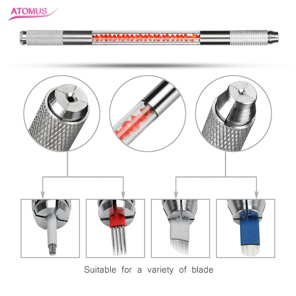 Eyebrow Pencil Pink Microblading Pen Crystal Decoration Gifts for Women Permanent Eyebrows Makeup Tools Operation Pens