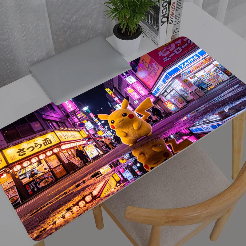 Large Mouse Pad Pokemon Pikachu Gengar Office Desk Mats PC Gaming Accessories XXL Mouse Pad Laptop Keyboard Mat