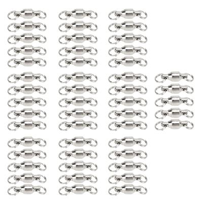 50pcs Ball Bearing Swivels Connector High Strength Stainless Steel Solid Welded Rings Barrel