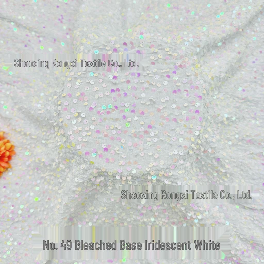 "50-Color 5mm Flannel Sequin Fabric: Elastic, Embroidered for Women's Clothing & Shoes"