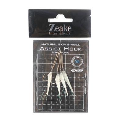 Zeake Assist Hook Single Fish Skin SLJ 4 Per Pack 3S (Size 8) (1953)