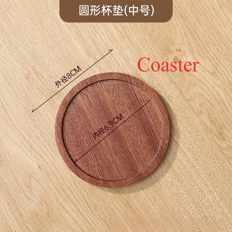 1PCS Wood Placemats Coasters Tea Coffee Cup Pad Decor Round Square Wooden Cup Mat Durable Heat Resistant Drink Mat 2025 New
