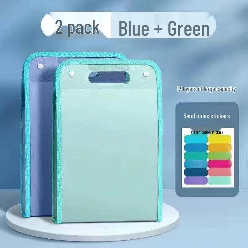 Multi-layer Student Test Paper Storage Accordion Bag - Durable Handheld Folder for Junior High Students