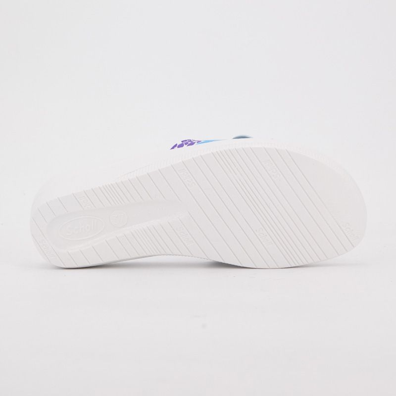 Hvite og lilla mules new massage med spenne Dame SCHOLL