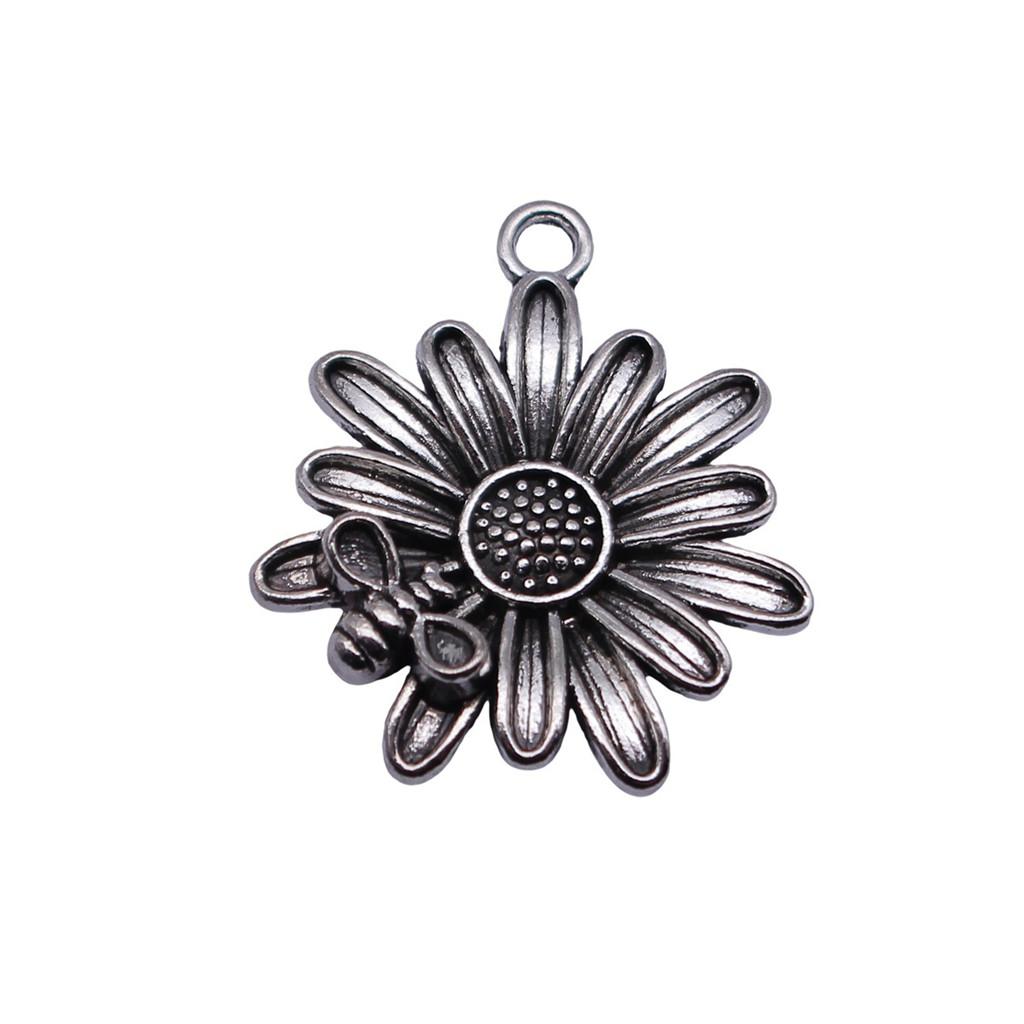 Flowers Of Life Charms Vintage Alloy Pendants For Nature Inspired Jewelry Making