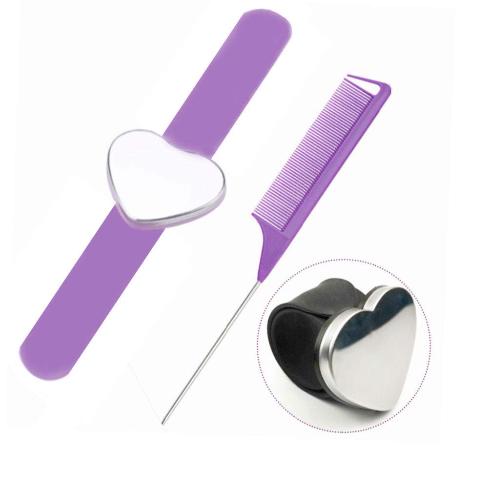 Braider Band and Comb Magnetic Braider Wristband With Parting Comb Bobbie Pin Hair Clips Magnetic Bracelet For Hairstylist Braiding Band Pin Holder