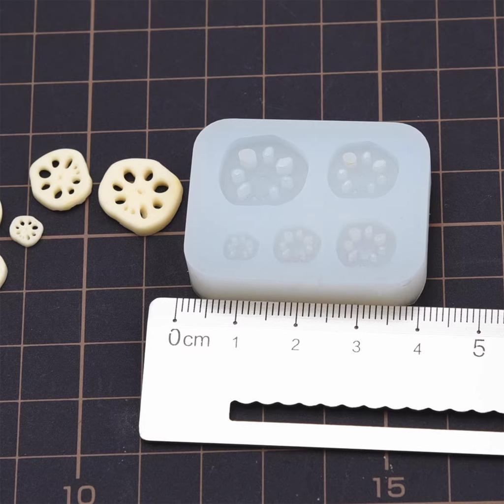Silicone Mold for Miniature Food Play Realistic Lotuses Root Models Making Mould Epoxy Doll House Accessories Mold