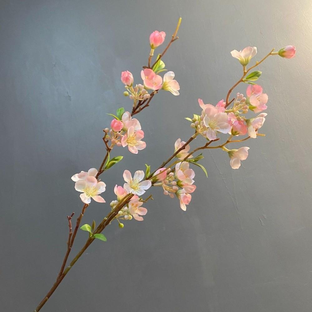 2 Fork Artificial Apple Blossom Branch 84cm Faux Flowers Elegant Cherry Blossom Branch  Living Room