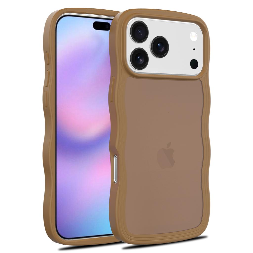 For IPhone 17 Series Phone Case Frosted Wave Pattern for Apple 17 Promax 2-in-1 Anti Drop Protective Case