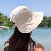 New Wide Brim Sun Hat Summer Sun Protection Bucket Hat Fisherman Hat Sun Cap UV Protection Hat Foldable Can Tie Ponytail Outdoor