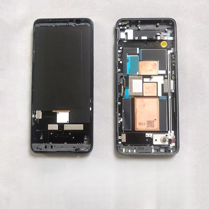 

Для Asus ROG 5 5S Phone 5 ZS673KS крышка батарейного отсека + рамка объектива камеры + наклейка на корпус для телефона ROG 5s средняя рамка Middle Frame