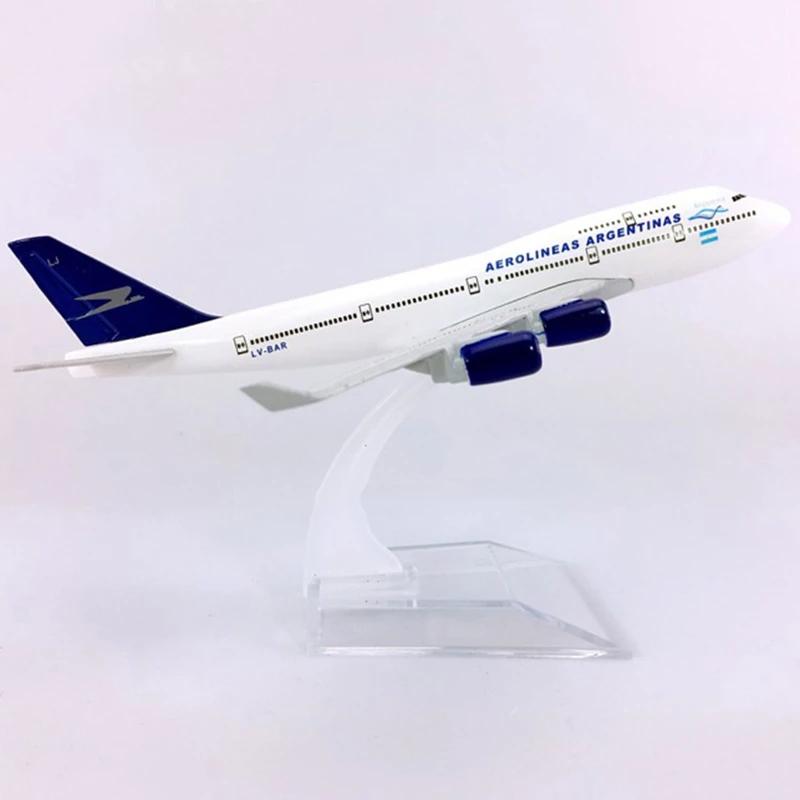 For: 16cm Airline Boeing 747 Aerolineas Argentinas Aircraft Model Interior Accessories Plane Model Kits To Build Home Decoration