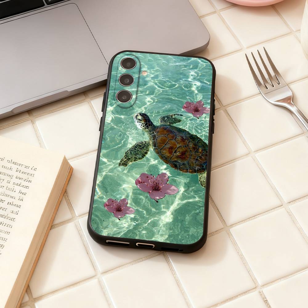 Cool Marine Life Patterns Phone Case For Samsung Galaxy A73,A72,A71,A70,A53,A52,A51,Others Soft Black Shell
