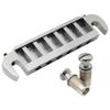 Wilkinson WOGT2 10.4mm Wraparound Bridge Tailpiece for USA Les Paul, Epiphone, and SG Electric Guitars, Chrome
