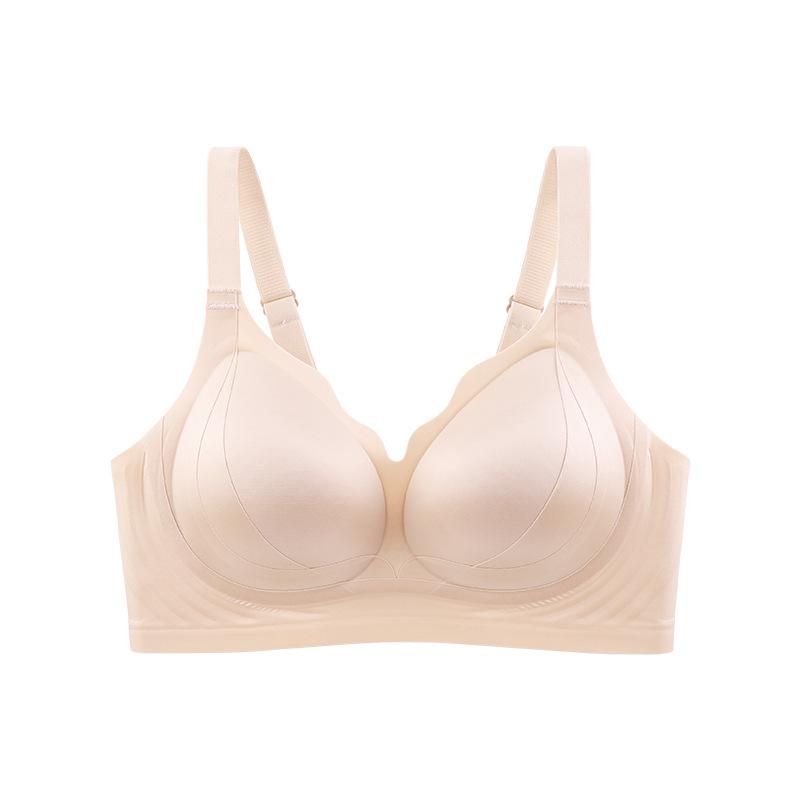 Camellia Fragrance Seamless Underwear Women's Small Breasts Gather Soft Support Lift Large Breasts Show Small Anti-sagging Bra Cover