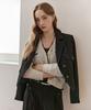 Maxza Metal Yarn Mix Jacquard Crop Jacket