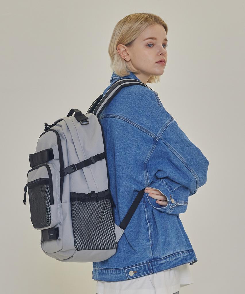 Cargobros Cb Double Strap Pocket Backpack (Grey)