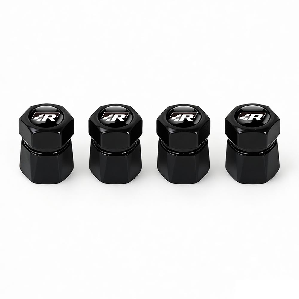 For Volkswagen b44Pcs Aluminum Car Tire Valve Caps Diamond Tyre Valve Airtight Cover Waterproof Dust For VW Jetta Golf EOS New R Auto Accessories