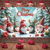 Winter Banner Gnome Design Christmas Party Banner Christmas Banner Snowflake Decor Christmas Backdrop For Indoor Event Home