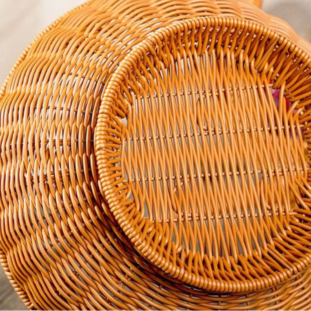 New Multifunctional Handwoven Bread Basket Breathable 5 Styles Fruit Tray Storage Basket Wedding Cabinet
