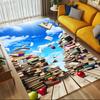 Books Apples Crystal Velvet Chair Mat Area Rug - Non-Slip, Floor Mat, Office Desk Chair Rugs, Bedroom Decor.Christmas Gift-1106183