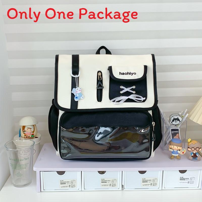 

School Style College Backpack With Fabric For Girls Education Use чёрный