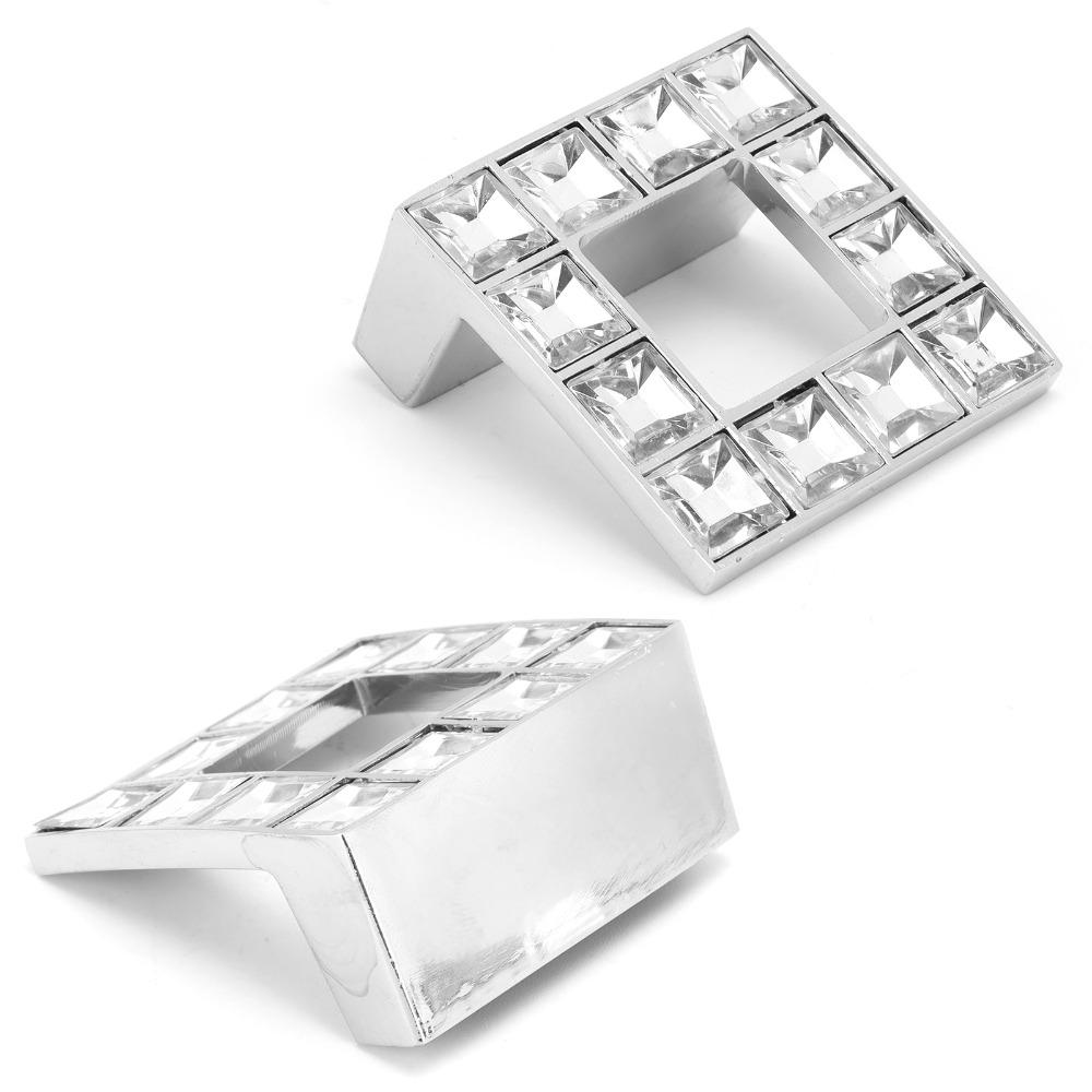 Zinc Alloy Drawer Pulls Crystal Glass Cabinet Knobs Modern Cabinet Handles  Wardrobe