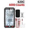 Digital Smart Multimeter 6000 Counts Transistor Tester AC/DC Ammeter Voltmeter Ohm Diode Multimeter Electrical Capacitance Meter