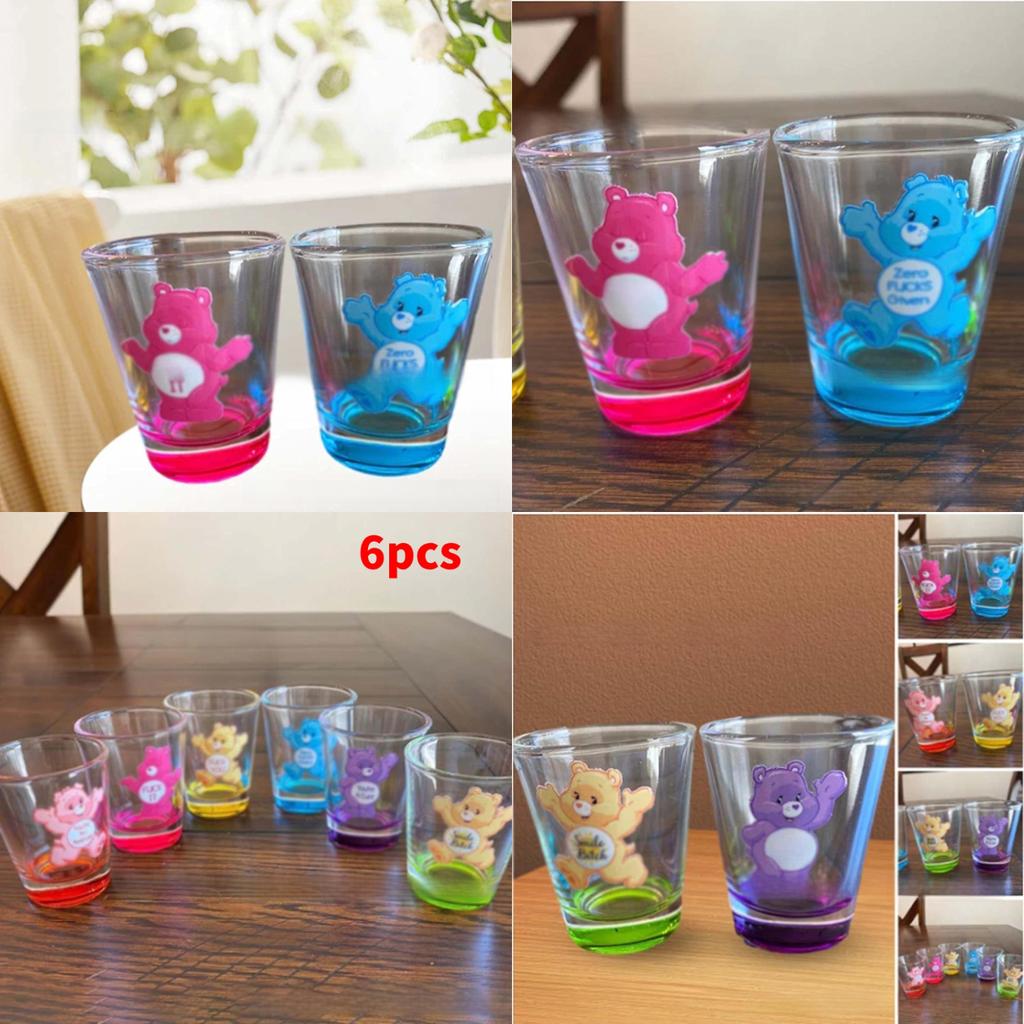 Care Bears Shot Set With Glass Material Perfect For Collectors And Gifting