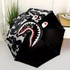 BAPE Shark Camouflage Schallplatte Limitierte Edition Sammler-Regenschirm, Tragbarer 3-fach kompakter Regenschirm für Damen & Herren, S165