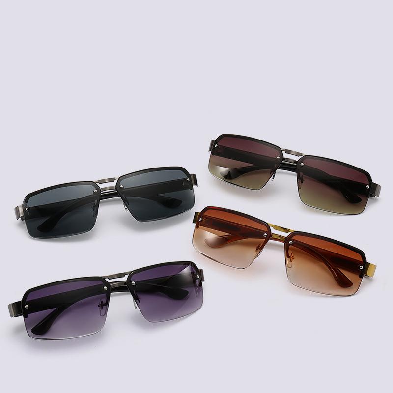 New Men's Driving Glasses Retro Sunglasses Fashion Half-frame Sunglasses Ladies Sunglasses