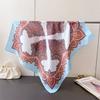 Sunscreen Light Luxury Printed Silk-Like Scarf Shawl Neck Scarf High-End Versatile Women's Headband