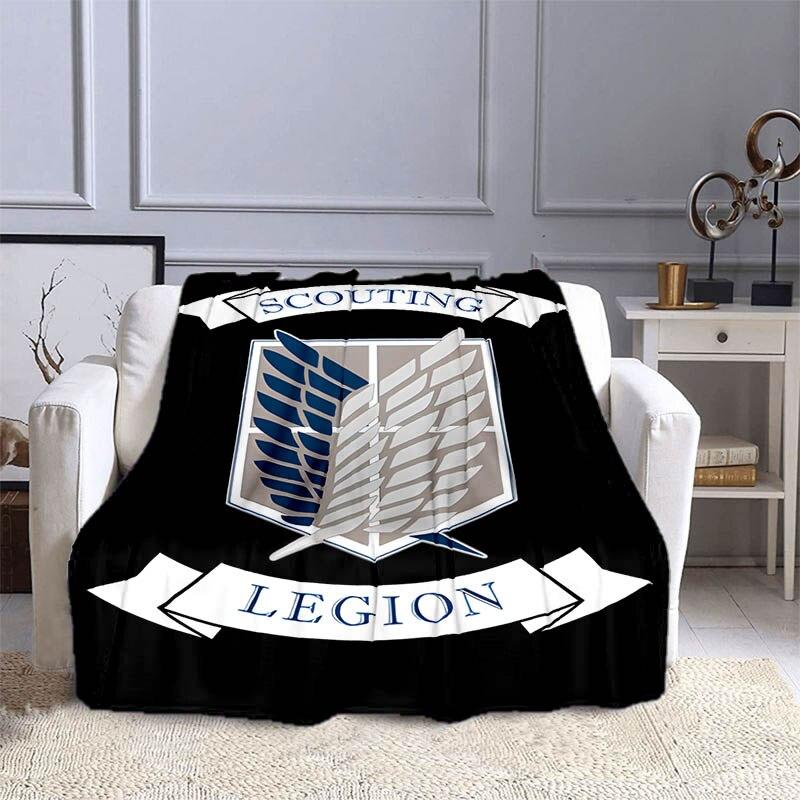 Attack On Titan Wings of Liberty Anime Blanket Soft Cozy Blanket Flannel Blanket Kids Blanket Home Travel Blanket Gift