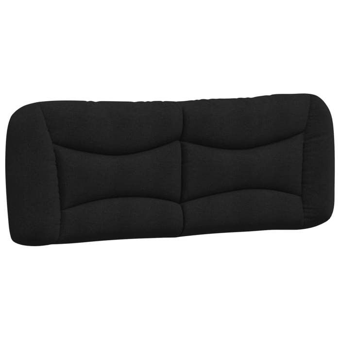 VidaXL Coussin de Tête de Lit, Oreiller de Lecture avec Fermeture à Glissière, Coussin de Lecture pour Lit Chambre, Noir 140 374578