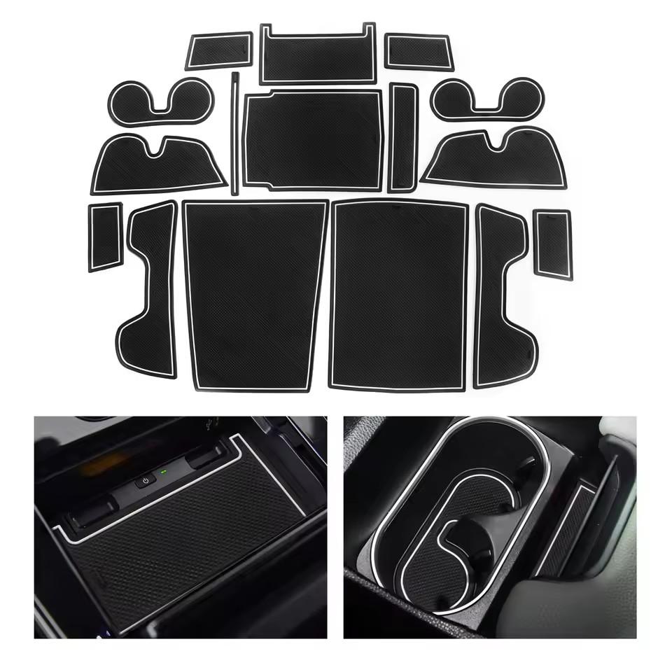 Anti-Slip Gate Slot Cup Mat for Toyota Bz4x 2025 2025 2025 for Subaru Solterra Non-Slip Door Groove Pad Interior Accessories