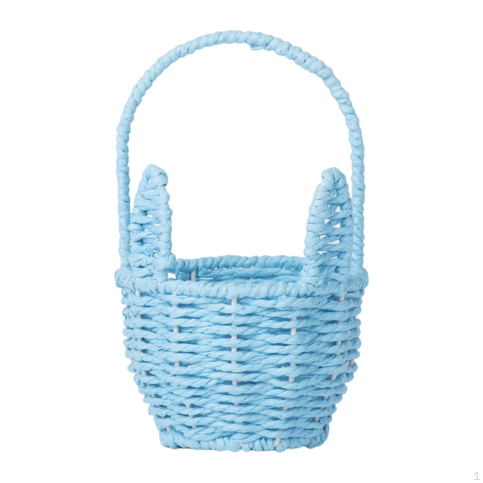 

Корзина кролика для Пасхи и использования в качестве цветочницы, хранение событий Главная синий