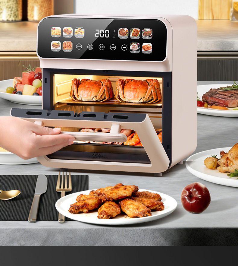 Zhigao 3-in-1 Smart Electric Oven: Air Fryer, Baker & Roaster with Visual Display