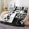 1PC Lana Del Rey Fan Art Custom Name Patterned Flannel Blanket Suitable For All Seasons For Home Decor Warmth And Comfort Gifts Holiday Present
