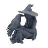 Desk Ornaments Witch Sculpture Gothic Style Halloween Decoration Bird and Girl Sculpture  Office