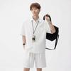 Retro Summer Loose-Fit Workwear Short-Sleeve Shirt Unisex Shirt And Shorts Two-Piece Set For Couples