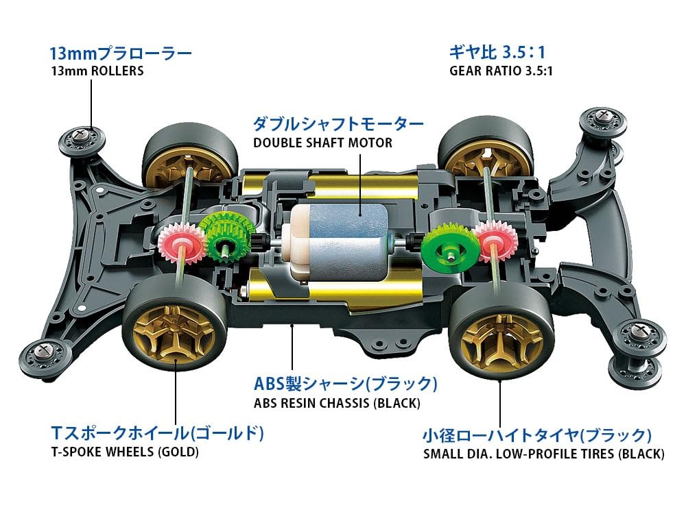 Tamiya Mini 4WD PRO Series Ryzan ME Chassis 18663 No.63