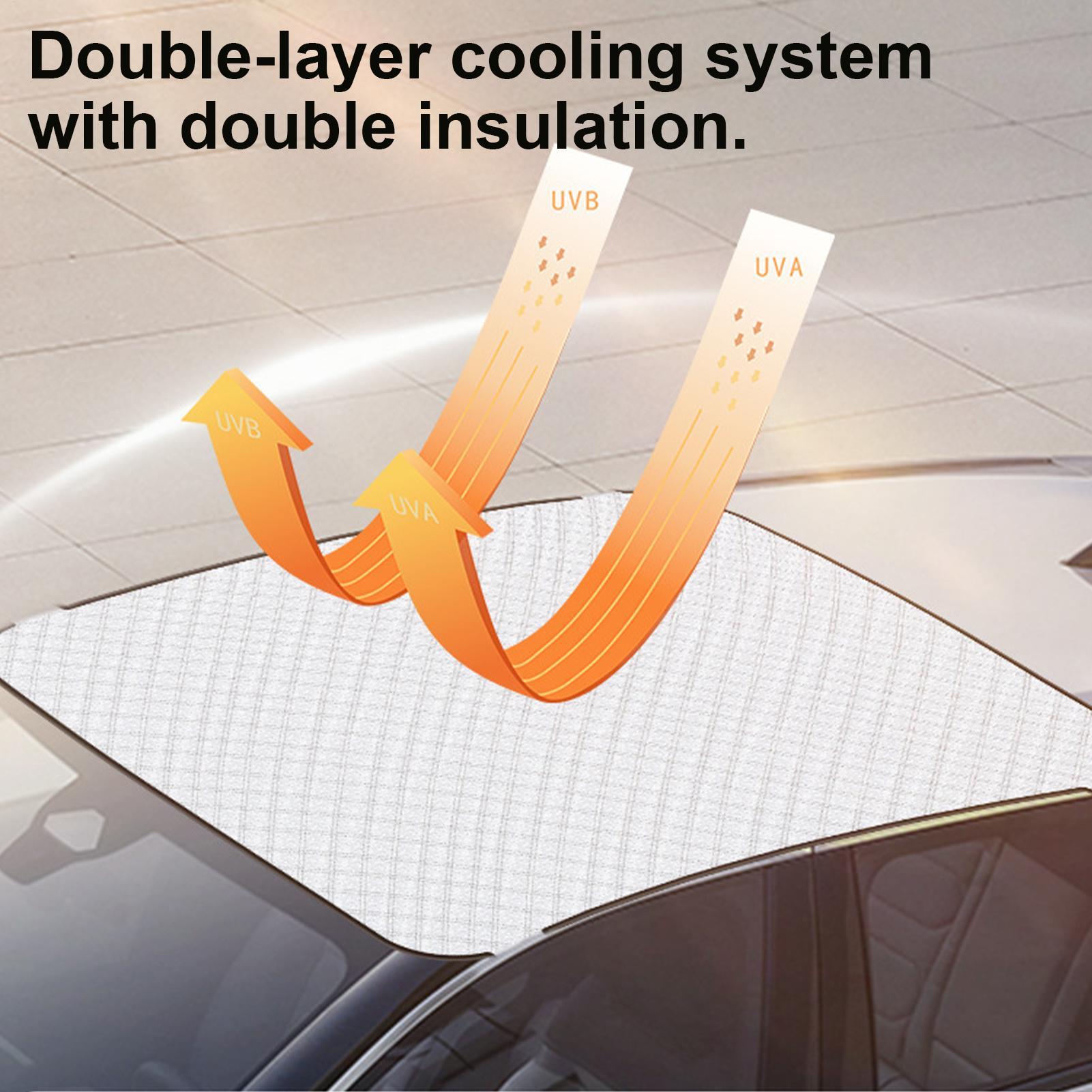 Car Sunroof Protector Car Top Ice Snow Protection Supplies Sun Protection Roof Cover For Sedans SUVs Car Sleeping Camping Road