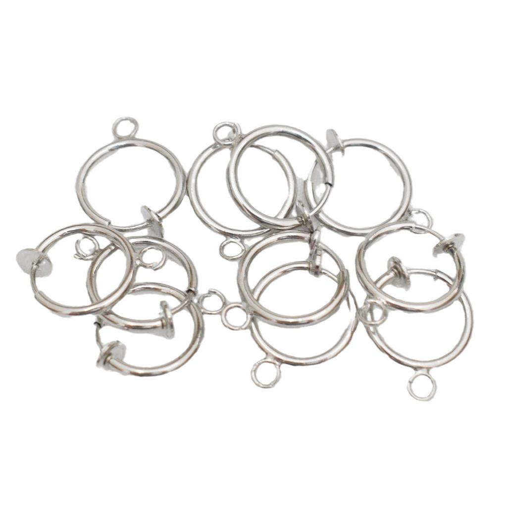 10pcs Fashion Invisible Earless Ear Clips 13Mm Spring Earclips With Hanging Diy Handmade Conversion Accessories