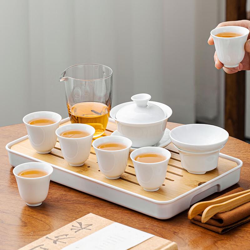Leshui Nordic Suet Jade Style Travel Tea Set