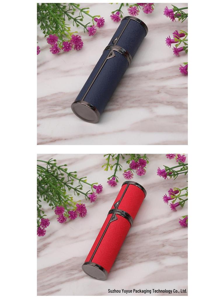 5ml High-End Leather Portable Perfume Refill Bottle with Bottom Filling Spray