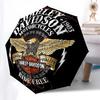 1 Stück Harley Davidson Auto Süßer Regenschirm | Tragbar Faltbar 8-Rippen Manuell Öffnend, Süßes Halloween- & Weihnachtsgeschenk für Draußen, Lässiges Accessoire, Langlebig C