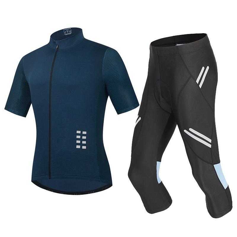 Cycling Sets WOSAWE Mens Bike Ride Short Sleeve Jersey Gel Padded Shorts Pants